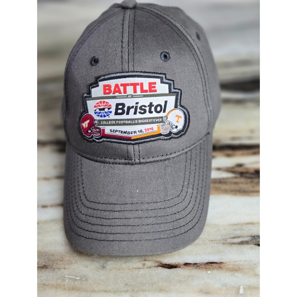 Battle at Bristol 2016 Virginia Tech vs Tennessee Football Hat Gray Baseball Cap